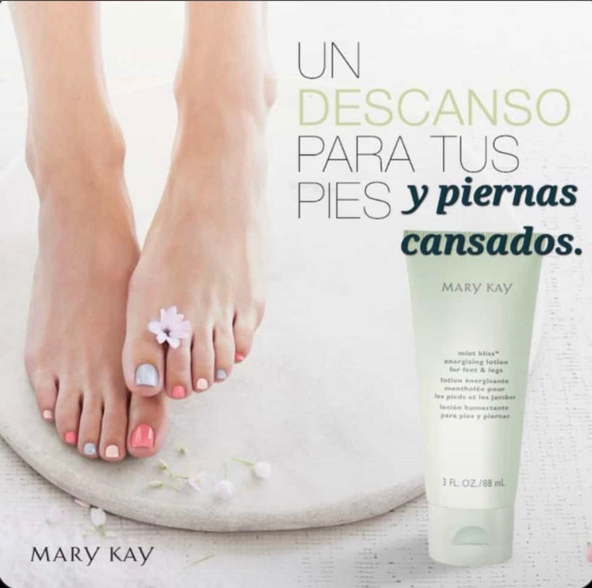 Mary Kay Mint Bliss crema para pies y piernas, 3 onzas Gratis calcetas.