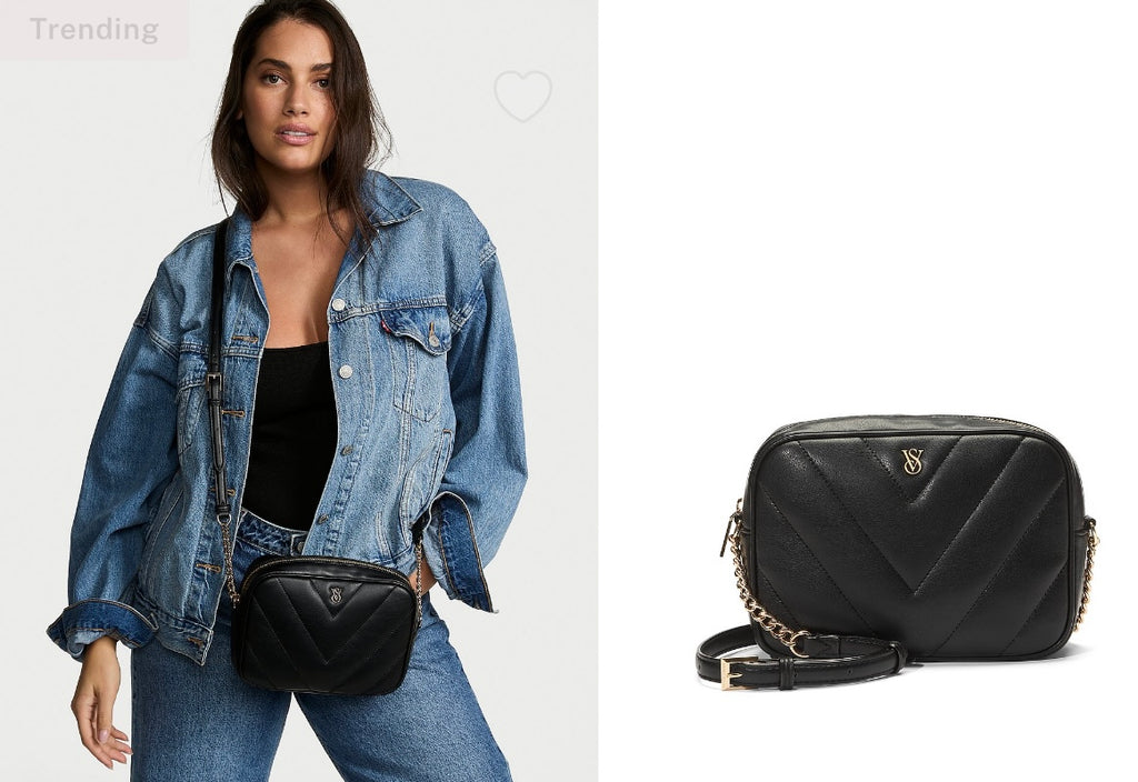 Victoria Secret Crossbody Cámara Bag Color Negro