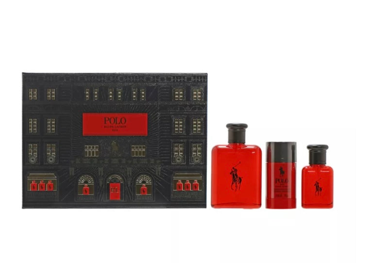 Ralph Lauren Polo Red_ Para Hombre Eau de Toilette 4.2 OZ Spray/ Desodorante/ Spray de viaje