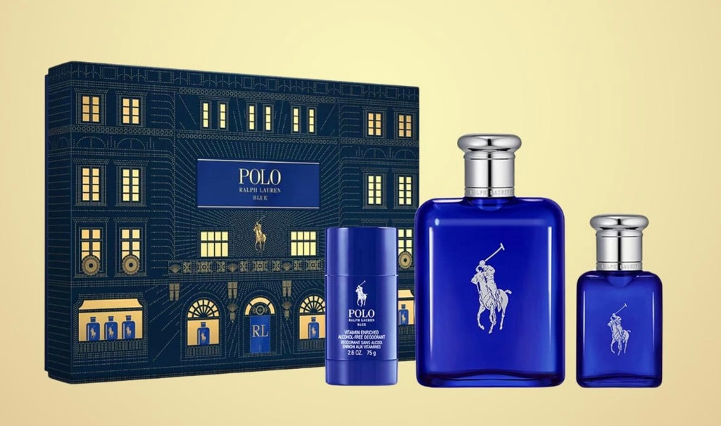 Ralph Lauren-Polo Blue Eua de Toilette Set Para Hombre EDT.